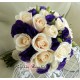 Buchet trandafiri si eustoma