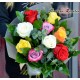 Buchet 9 trandafiri multicolori