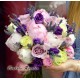 Buchet bujori si eustoma