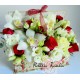 Carte cu flori alb-rosii