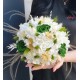 Buchet alb-verde  cu flori criogenati