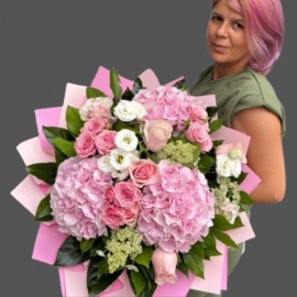 Buchet Anabela cu hortensii