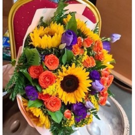 Buchet de vara cu floarea soarelui