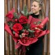 Buchet de Iarnă cu Amaryllis Roșu