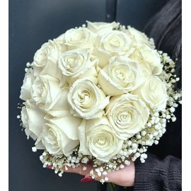 Buchet mireasa 11 trandafiri 