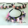 Coronita cu 5 miniroze si limonium