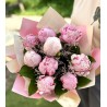 Buchet 9 bujori roz