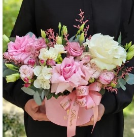 Cutie florala eleganta "Soft Pink"