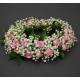 Coronita cu miniroze si gypsophila