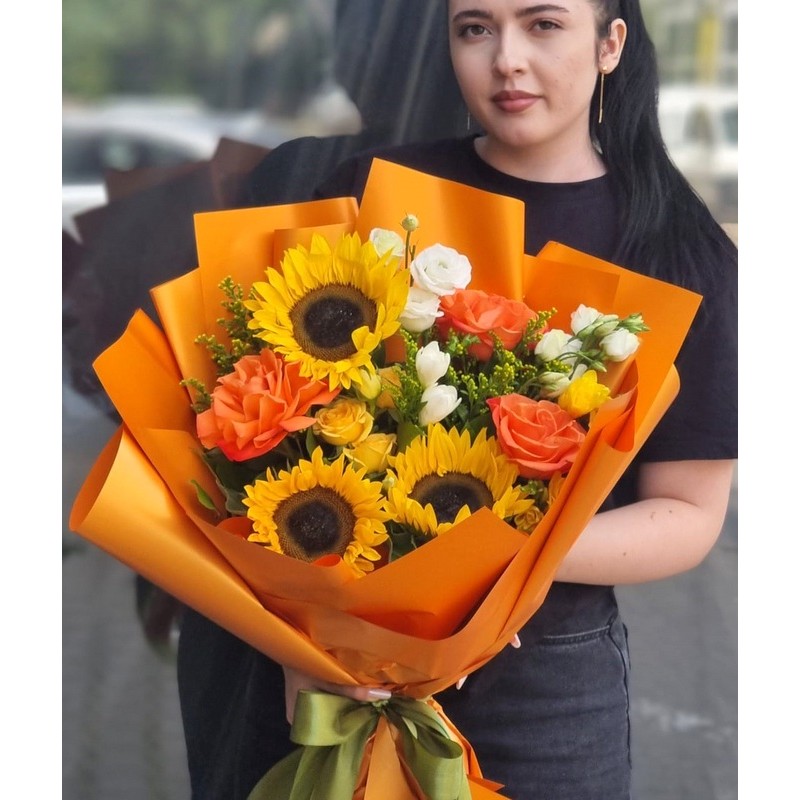 Buchet de vara cu floarea soarelui