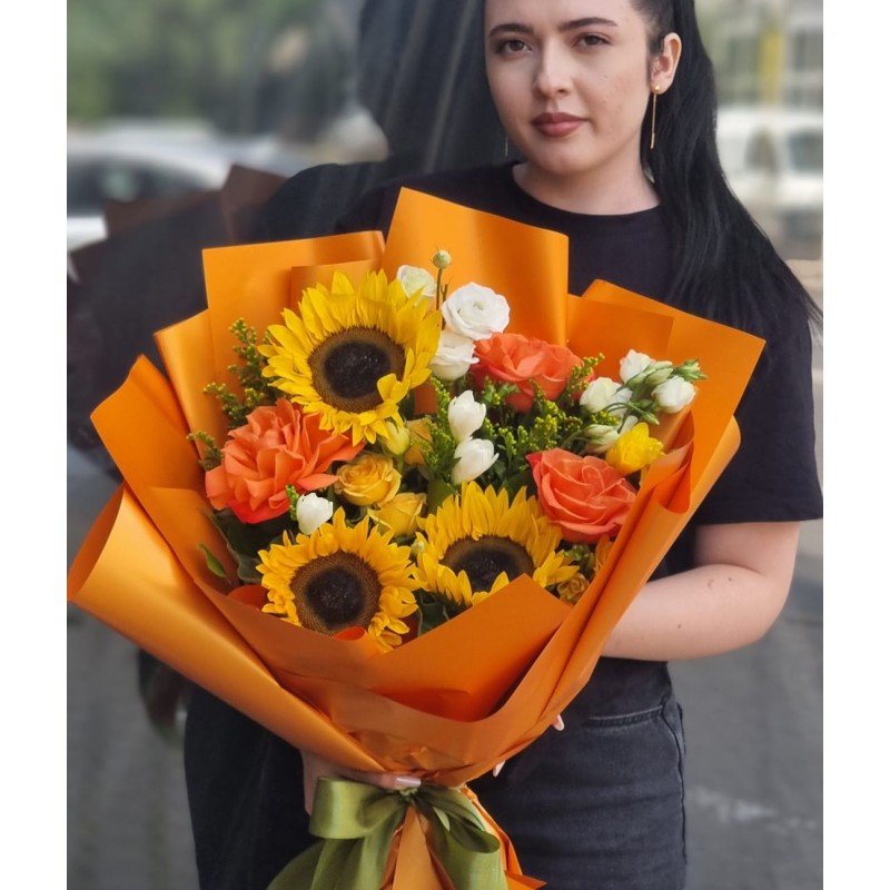 Buchet de vara cu floarea soarelui