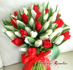 Buchet alb rosu