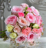 Buchet cu trandafiri Davis Austin si miniroze