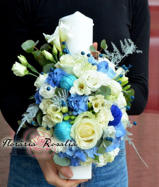 Lumanare botez blue