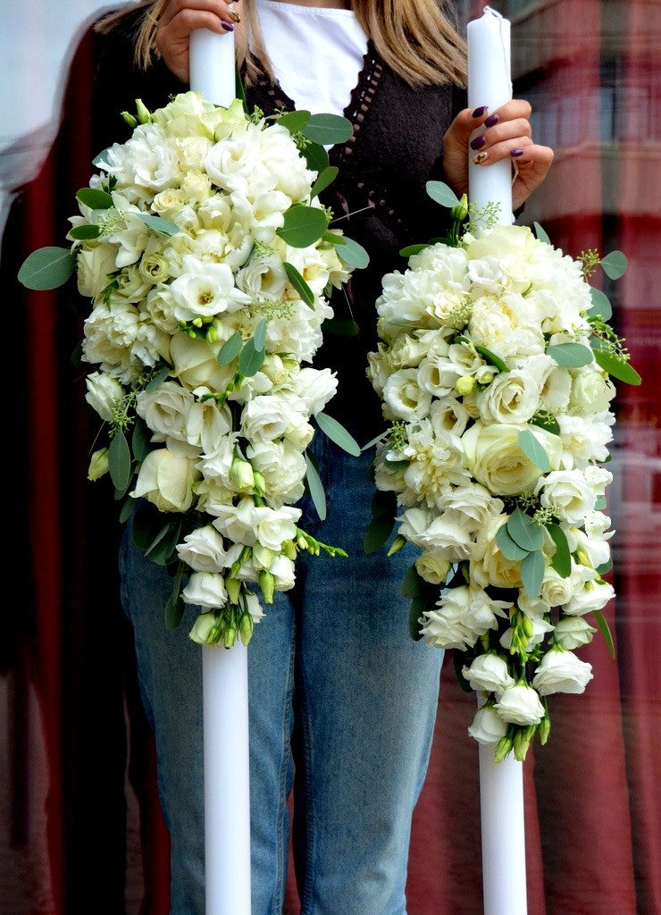 Lumanari Bella cu bujori