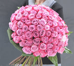 Buchet 99 trandafiri roz
