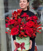 Aranjament Craciun cu amaryllis