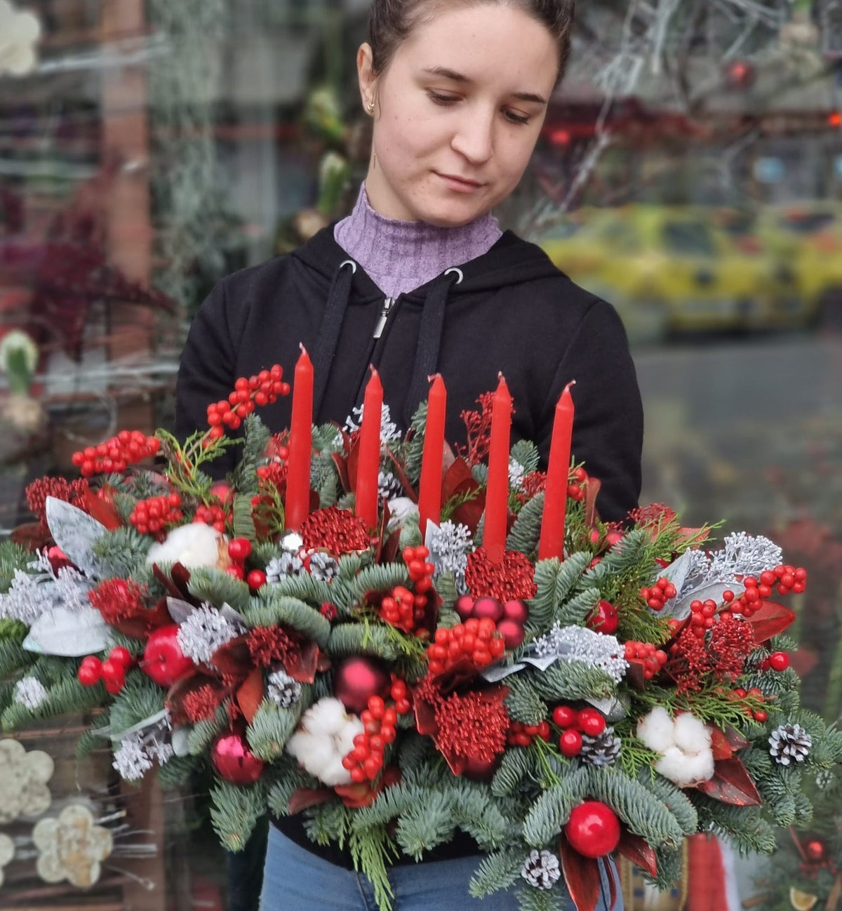 Aranjament Festiv „Lumina Crăciunului”