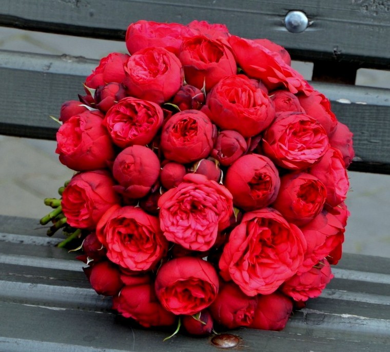 Buchet cu miniroze Piano Red