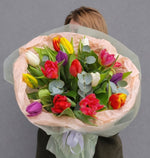 Buchet 15 lalele multicolore