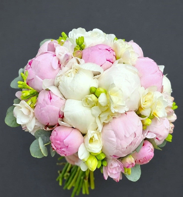 Buchet de mireasă „Pink & White Peony”