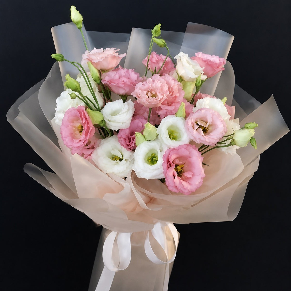 Buchet de vara cu eustoma