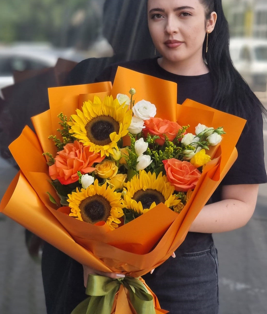 Buchet de vara cu floarea soarelui