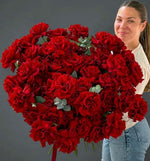 Buchet 55 trandafiri rosii